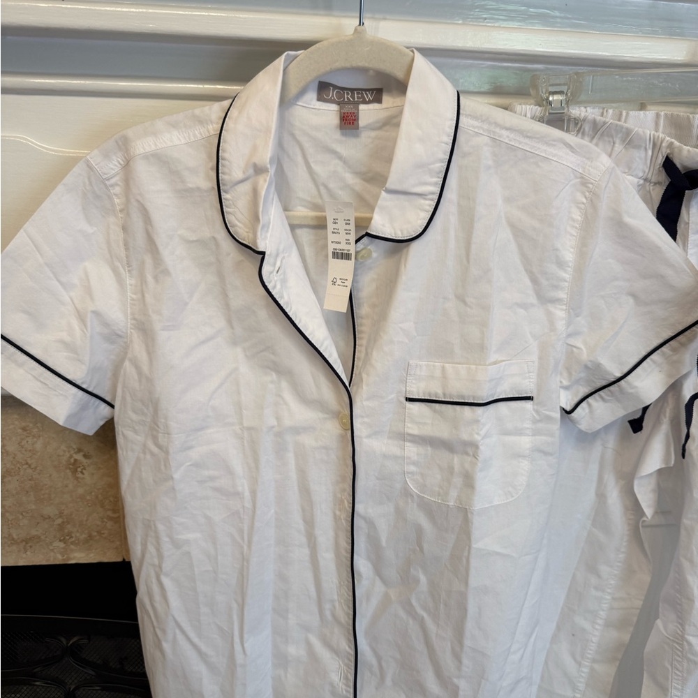 J. Crew end on end cotton white set XXS petite